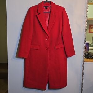 House Of Harlow 1960 Wool Pink Lined Two Button Peacoat Top Coat NWOT